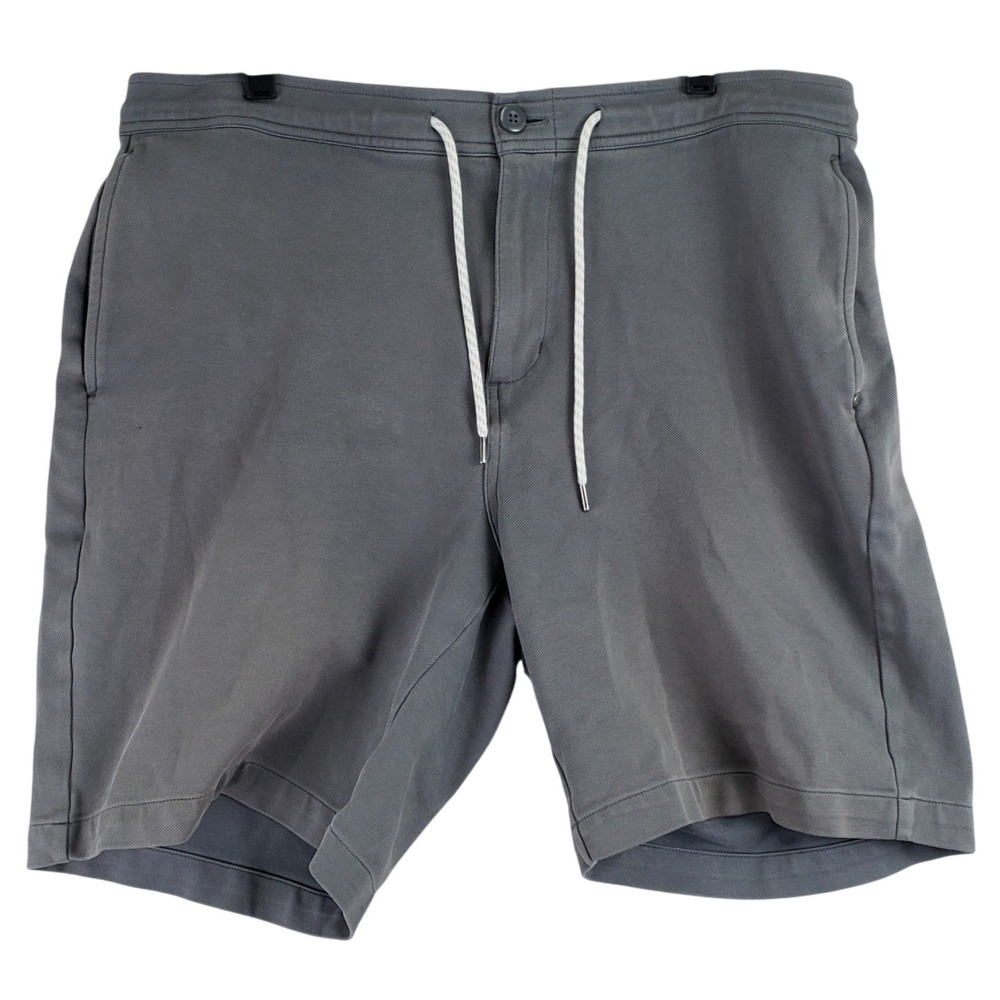 Vuori Aim Shorts Mens 35 Grey Performance Lifestyle Casual Twill Minimalist